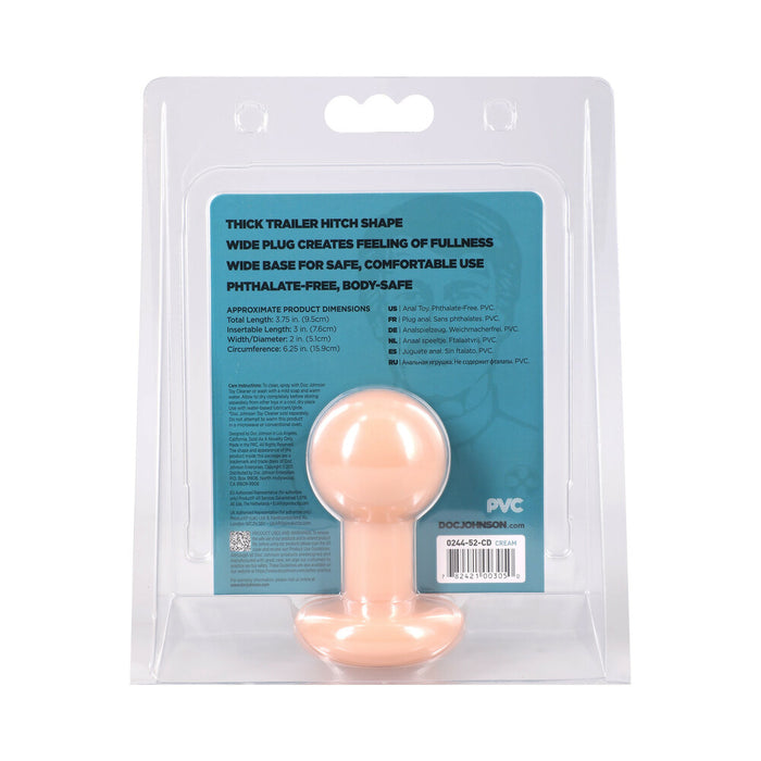 The Classic Round Butt Plug Cream Small