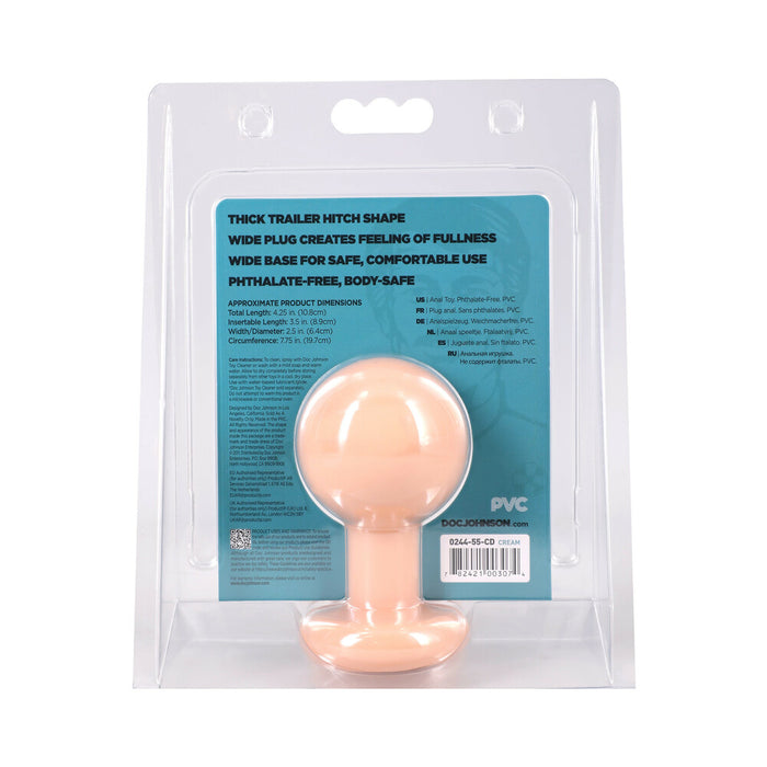 The Classic Round Butt Plug Cream Medium