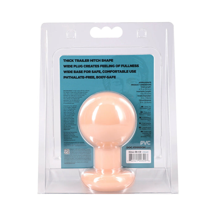 The Classic Round Butt Plug Cream Large