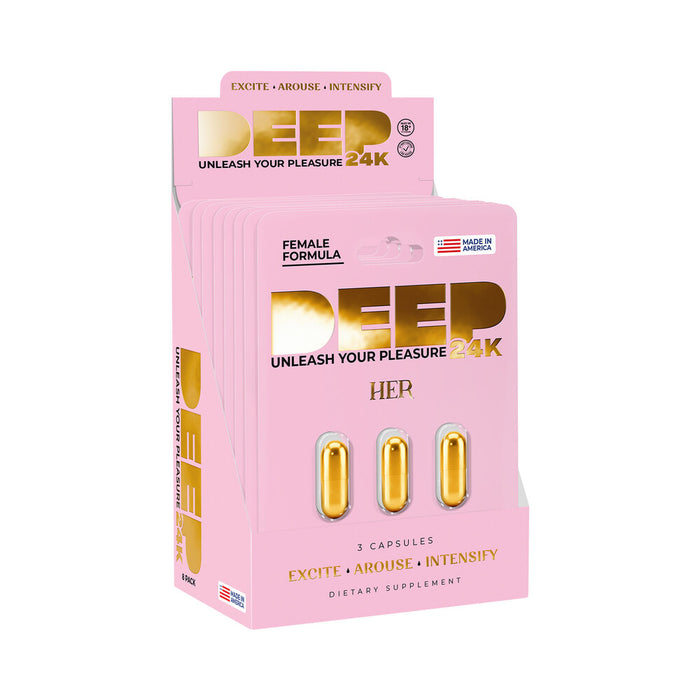 DEEP Her 24K Capsules 3/Card 8-Pack Display