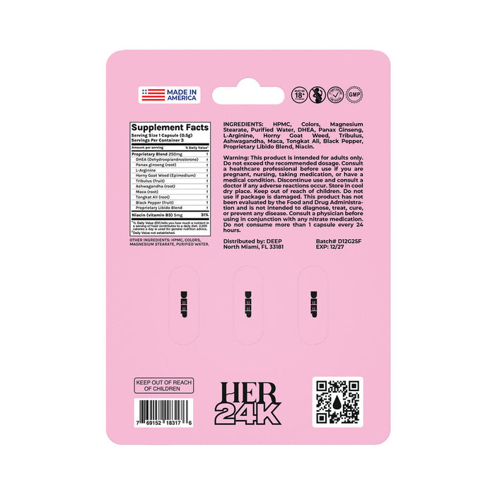 DEEP Her 24K Capsules 3/Card 8-Pack Display