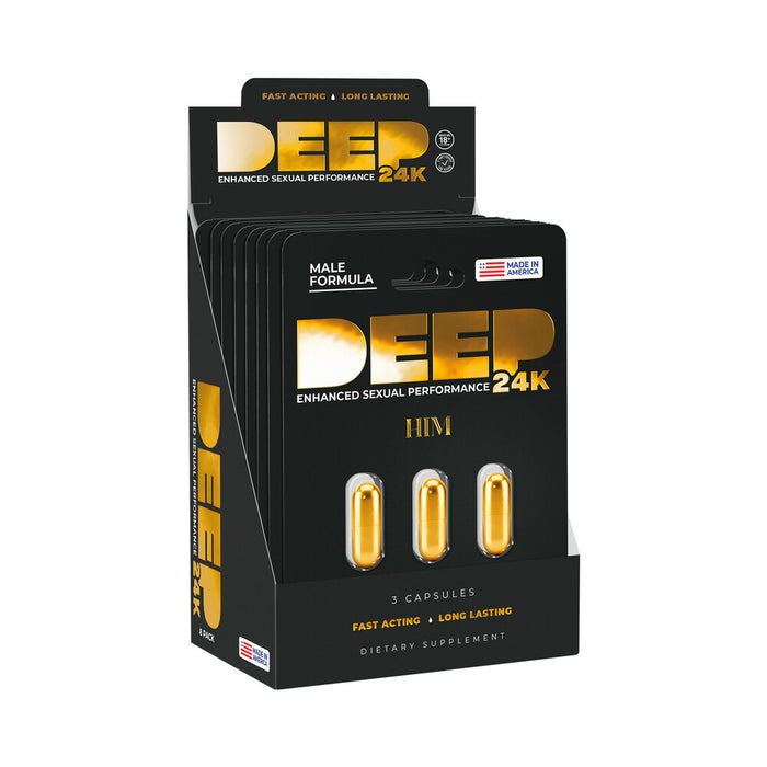 DEEP Him 24K Capsules 3/Card 8-Pack Display