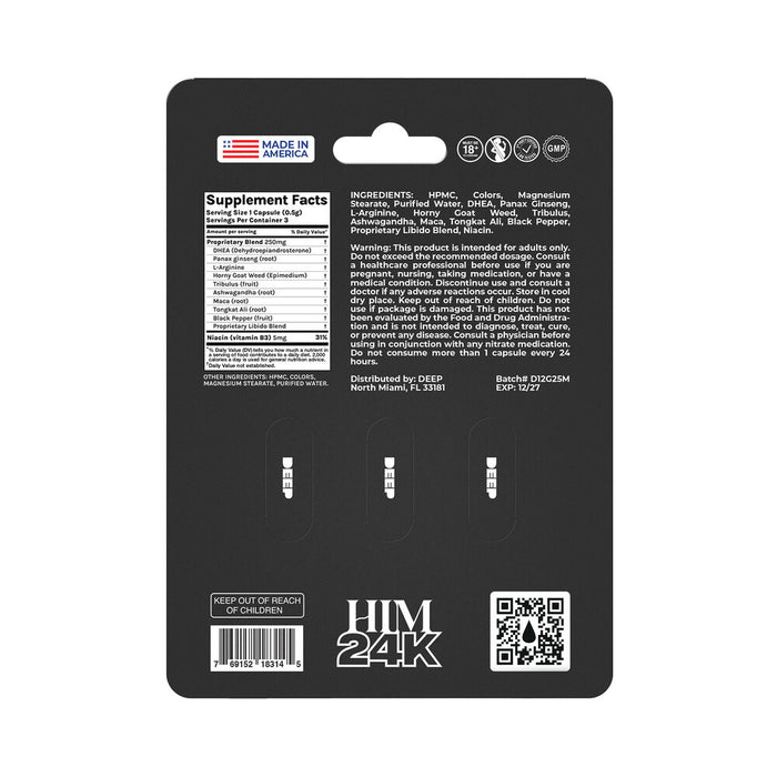 DEEP Him 24K Capsules 3/Card 1.5g