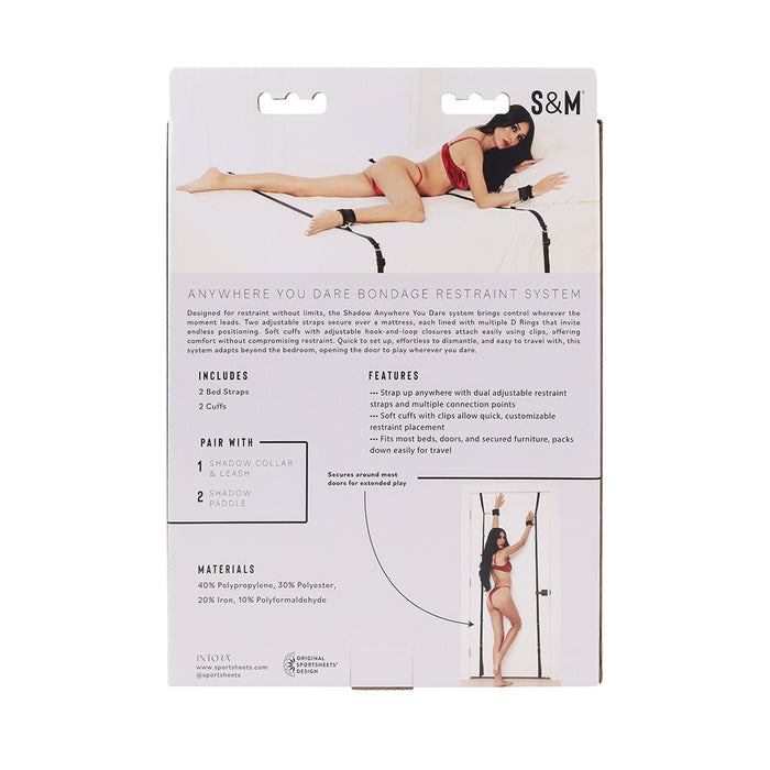 Sportsheets Sex & Mischief Shadow Anywhere You Dare Bondage Restraint System