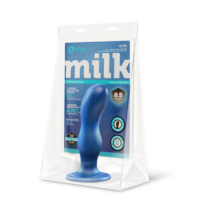 b-Vibe Milk 8.5 in. Curved Anal Trainer with Tapered Tip and Suction Cup