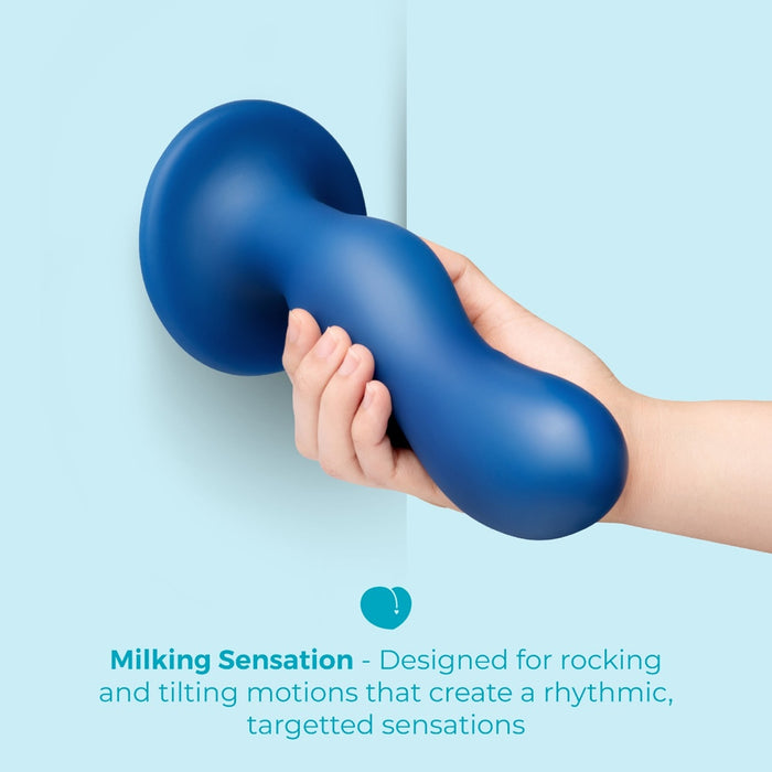b-Vibe Milk 8.5 in. Curved Anal Trainer with Tapered Tip and Suction Cup