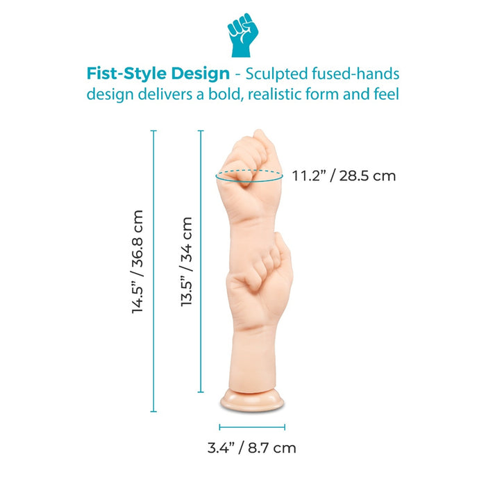 b-Vibe Fists 14.5 in. Fist-Style Realistic Dildo with Suction Cup