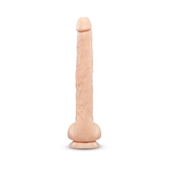 b-Vibe Bone 17 in. Deep-Insert Dildo with Realistic Balls and Suction Cup