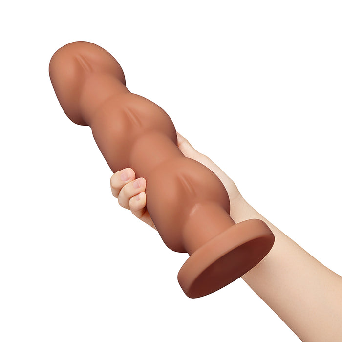 b-Vibe Headz 10.5 in. Multi-Bulb Dildo with Flared Base