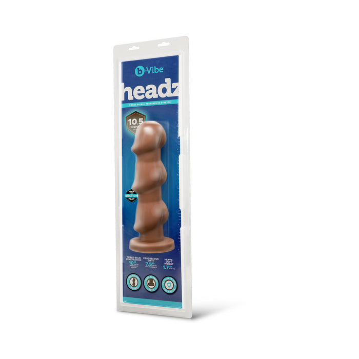 b-Vibe Headz 10.5 in. Multi-Bulb Dildo with Flared Base