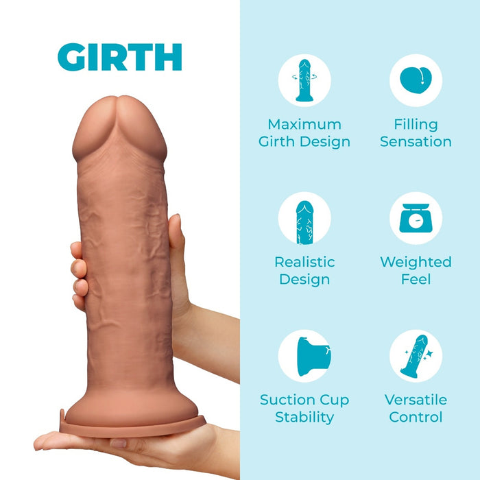 b-Vibe Girth 12 in. Max-Girth Dildo with Suction Cup
