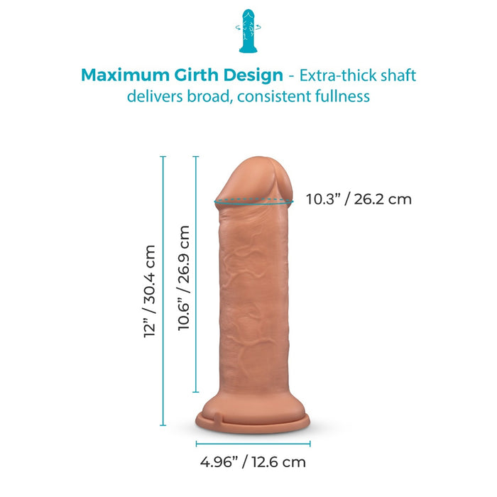 b-Vibe Girth 12 in. Max-Girth Dildo with Suction Cup