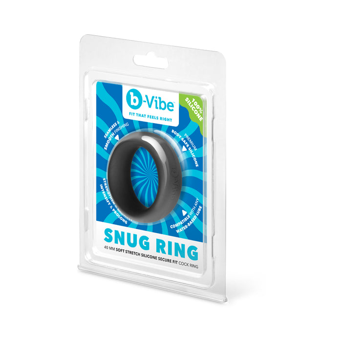 b-Vibe Snug Ring 40mm Snug Fit Silicone C-Ring Black