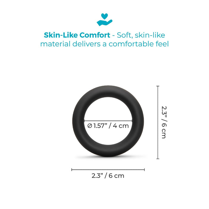 b-Vibe Snug Ring 40mm Snug Fit Silicone C-Ring Black