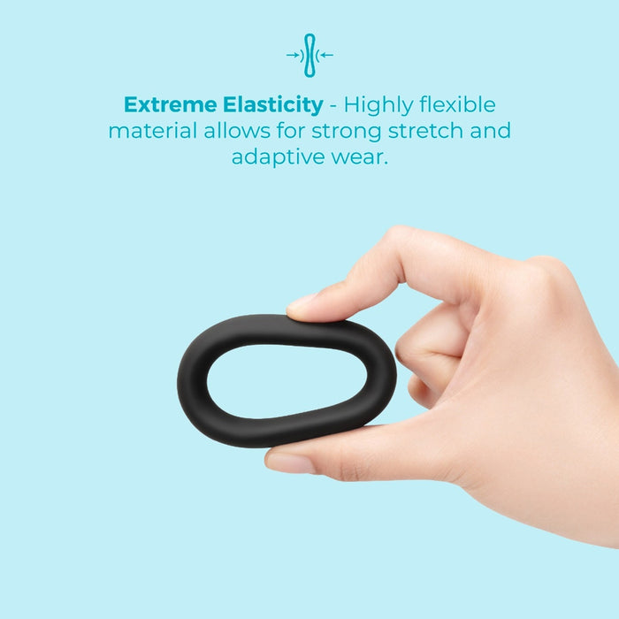 b-Vibe Snug Ring 40mm Snug Fit Silicone C-Ring Black