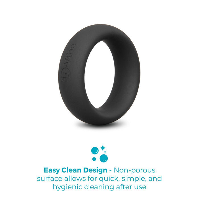b-Vibe Snug Ring 40mm Snug Fit Silicone C-Ring Black
