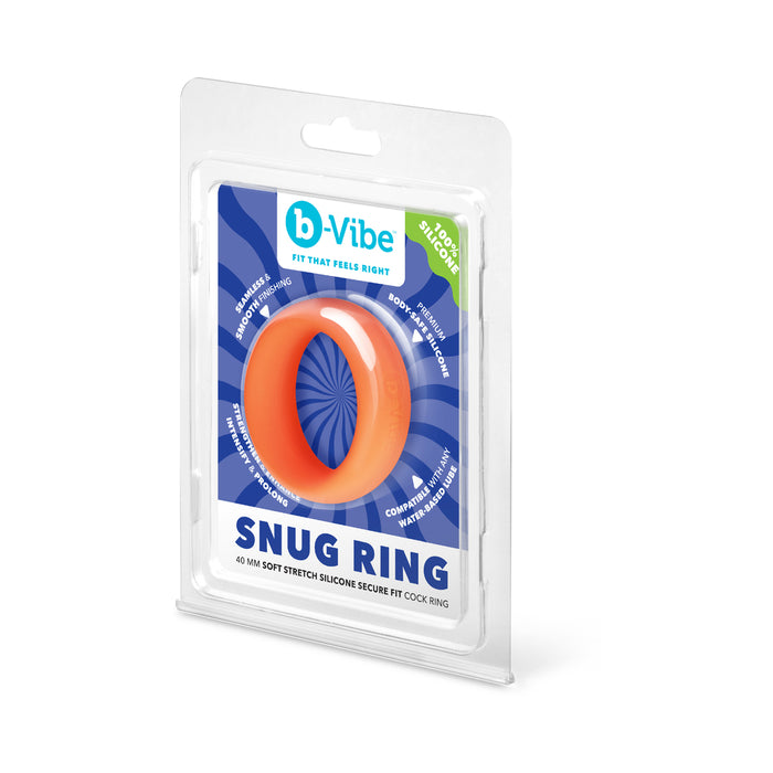 b-Vibe Snug Ring 40mm Snug Fit Silicone C-Ring Orange