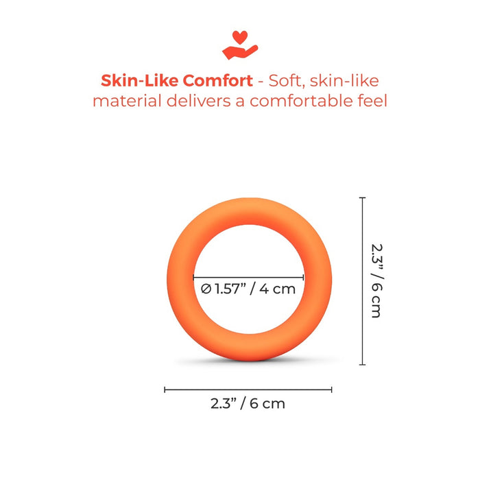 b-Vibe Snug Ring 40mm Snug Fit Silicone C-Ring Orange