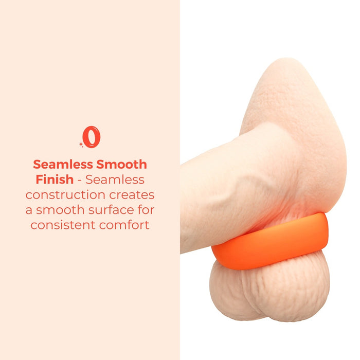 b-Vibe Snug Ring 40mm Snug Fit Silicone C-Ring Orange