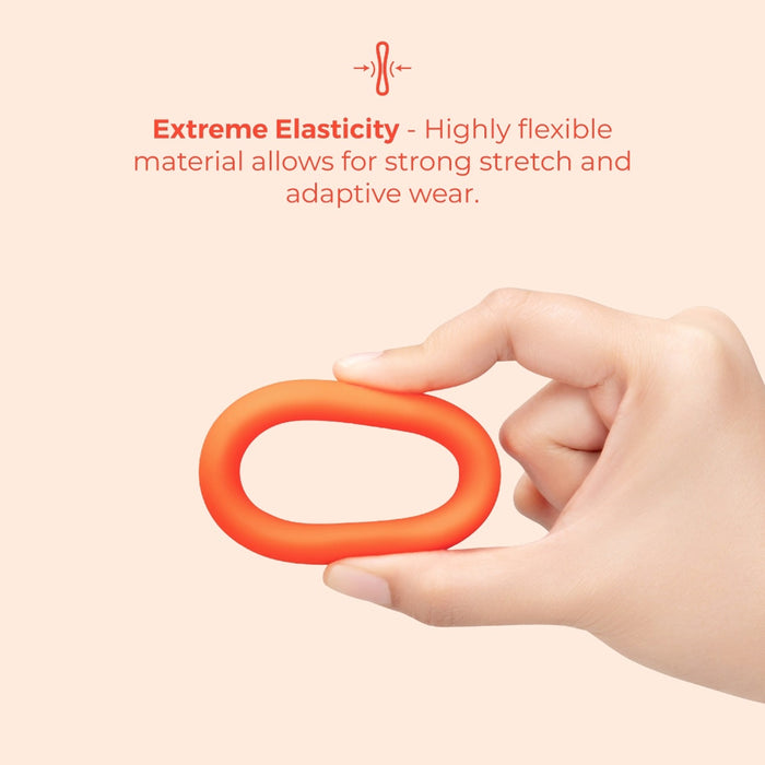 b-Vibe Snug Ring 40mm Snug Fit Silicone C-Ring Orange