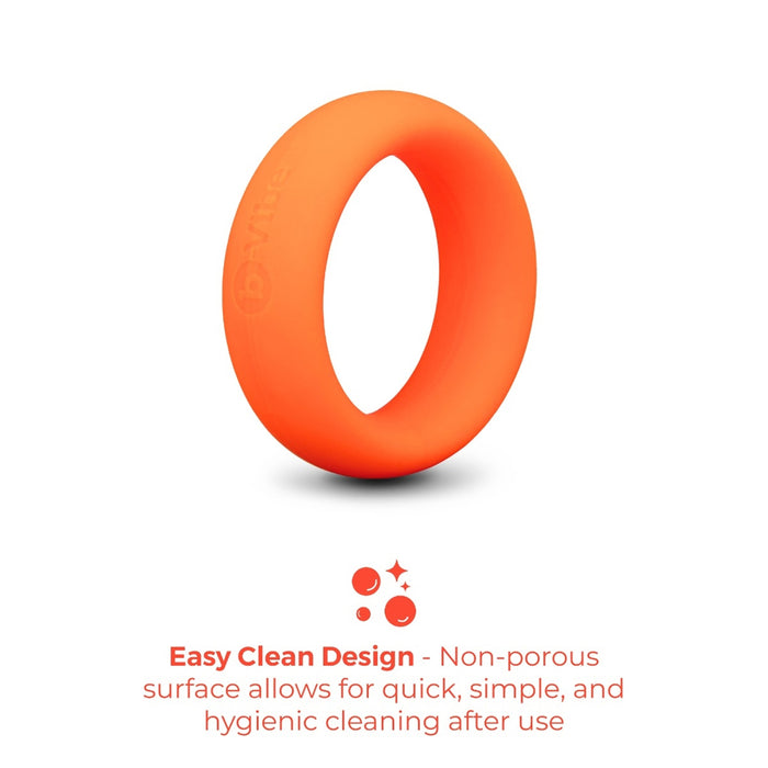 b-Vibe Snug Ring 40mm Snug Fit Silicone C-Ring Orange