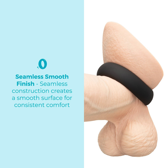 b-Vibe Snug Ring 45mm Snug Fit Silicone C-Ring Black