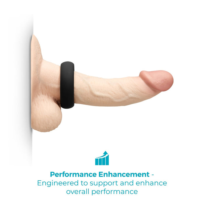 b-Vibe Snug Ring 45mm Snug Fit Silicone C-Ring Black