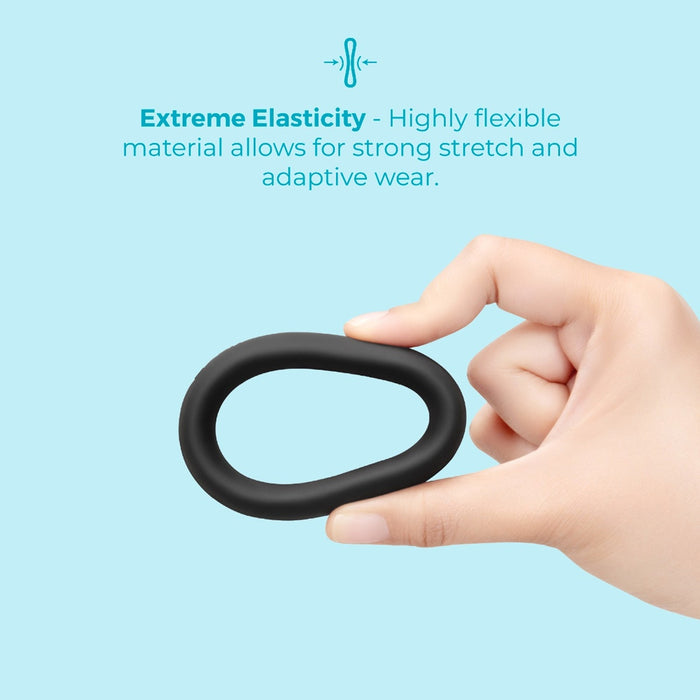 b-Vibe Snug Ring 45mm Snug Fit Silicone C-Ring Black