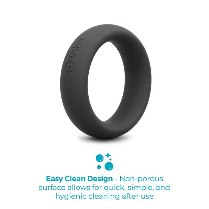 b-Vibe Snug Ring 45mm Snug Fit Silicone C-Ring Black
