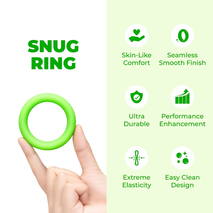 b-Vibe Snug Ring 45mm Snug Fit Silicone C-Ring Green
