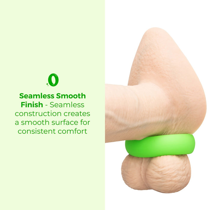 b-Vibe Snug Ring 45mm Snug Fit Silicone C-Ring Green