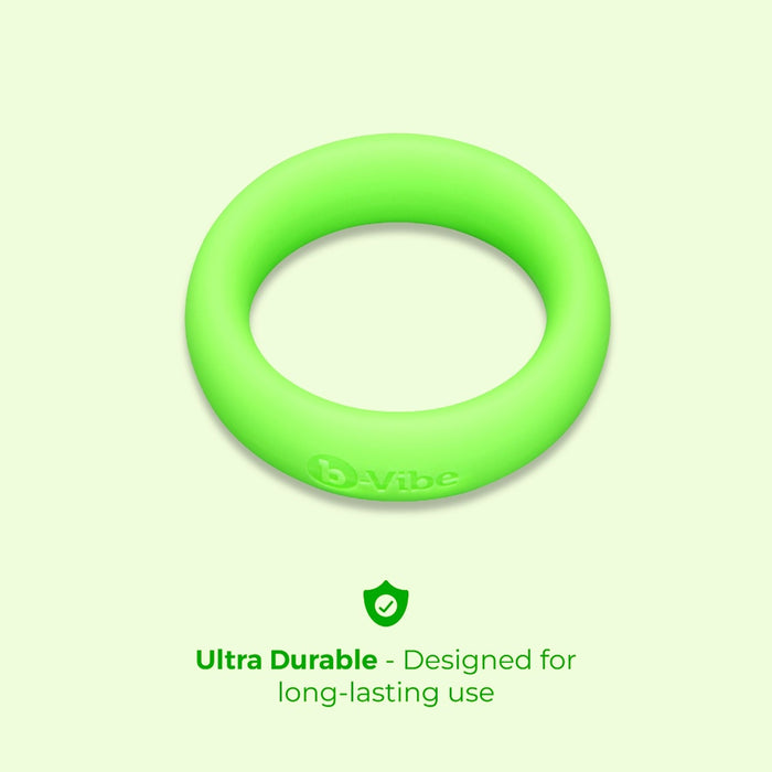 b-Vibe Snug Ring 45mm Snug Fit Silicone C-Ring Green