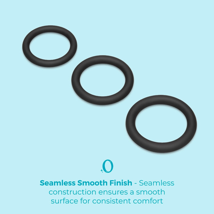 b-Vibe Snug Ring Lite 3-Pack Snug Fit Silicone C-Ring