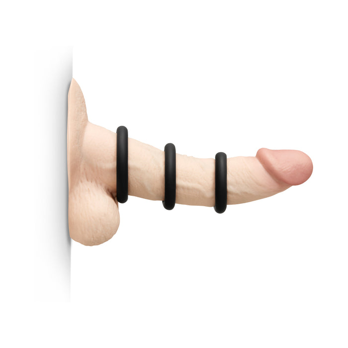 b-Vibe Snug Ring Swole 3-Pack Snug Fit Thick Silicone C-Ring