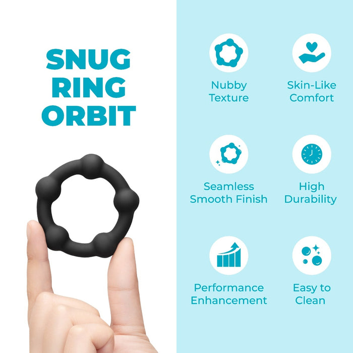 b-Vibe Snug Ring Orbit Nubby Snug Fit Silicone C-Ring