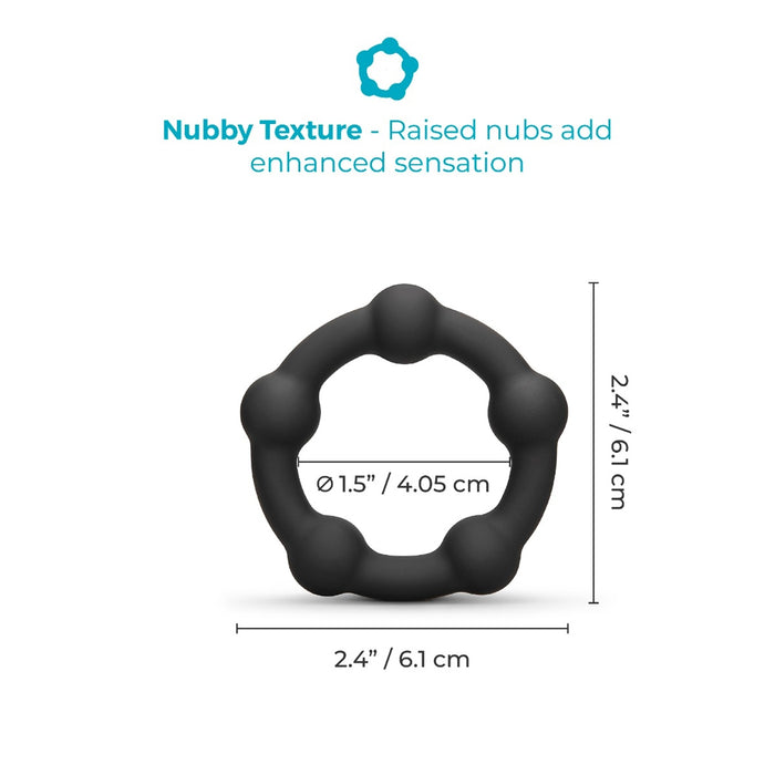 b-Vibe Snug Ring Orbit Nubby Snug Fit Silicone C-Ring