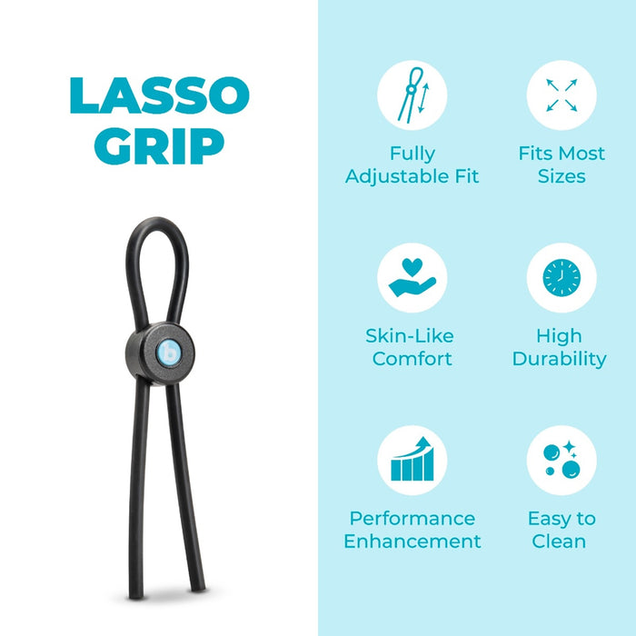 b-Vibe Lasso Grip Fully Adjustable Silicone C-Ring