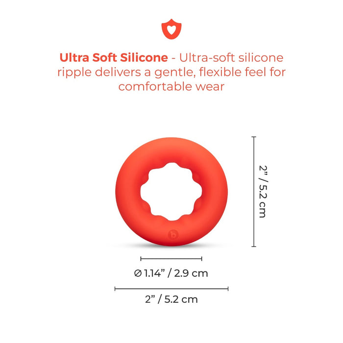 b-Vibe Flex Ring Grip Ultra Soft Silicone C-Ring Red