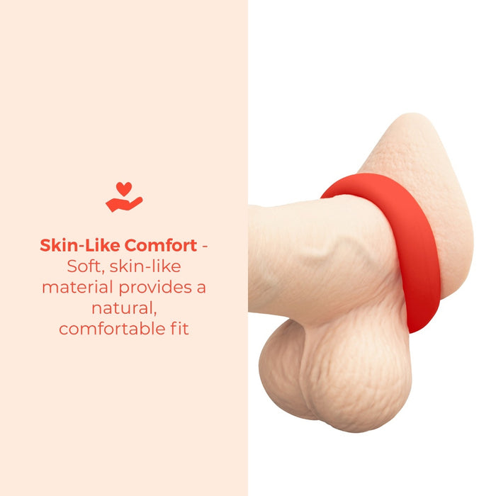 b-Vibe Flex Ring Grip Ultra Soft Silicone C-Ring Red