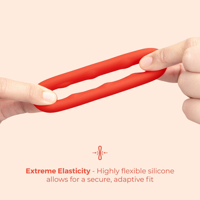 b-Vibe Flex Ring Grip Ultra Soft Silicone C-Ring Red