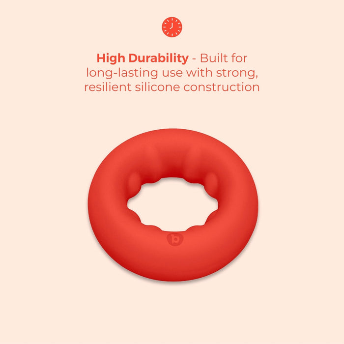 b-Vibe Flex Ring Grip Ultra Soft Silicone C-Ring Red