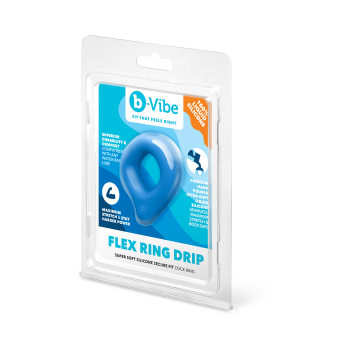 b-Vibe Flex Ring Drip Silicone C-Ring Blue