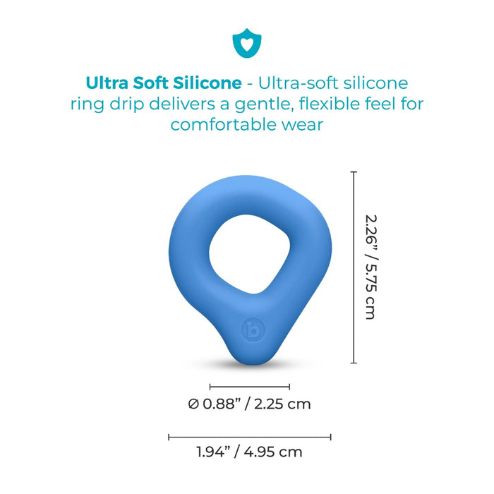 b-Vibe Flex Ring Drip Silicone C-Ring Blue