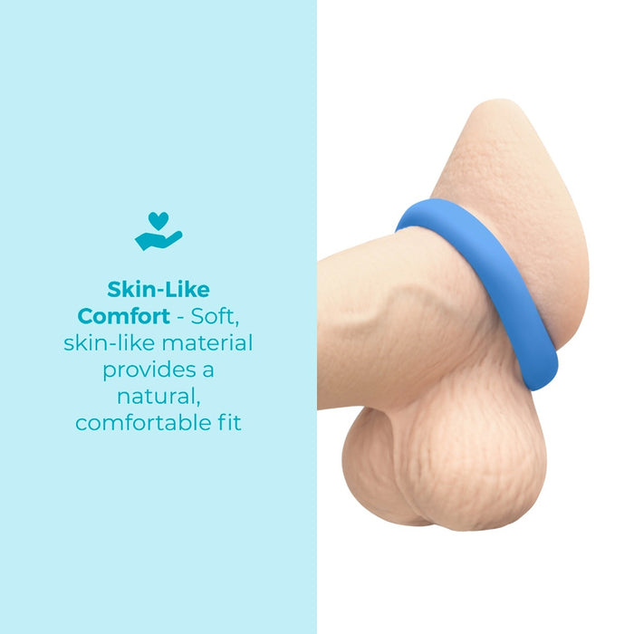 b-Vibe Flex Ring Drip Silicone C-Ring Blue