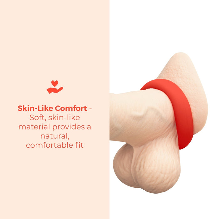 b-Vibe Flex Ring Bulk Silicone C-Ring Red