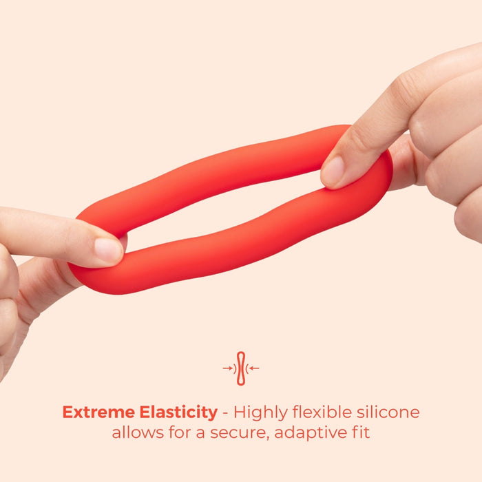 b-Vibe Flex Ring Bulk Silicone C-Ring Red