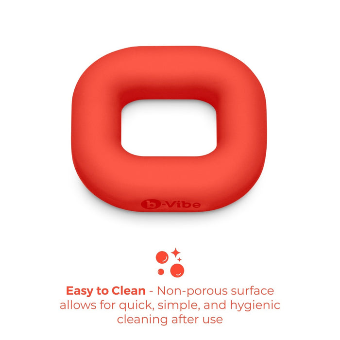 b-Vibe Flex Ring Bulk Silicone C-Ring Red