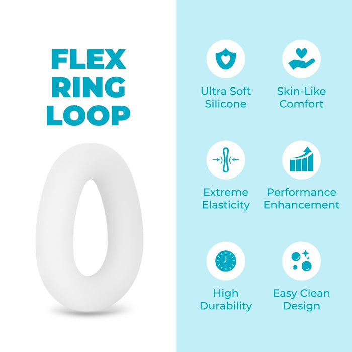 b-Vibe Flex Ring Loop Silicone C-Ring Clear