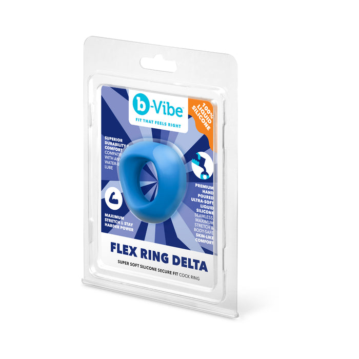 b-Vibe Flex Ring Delta Silicone C-Ring Blue