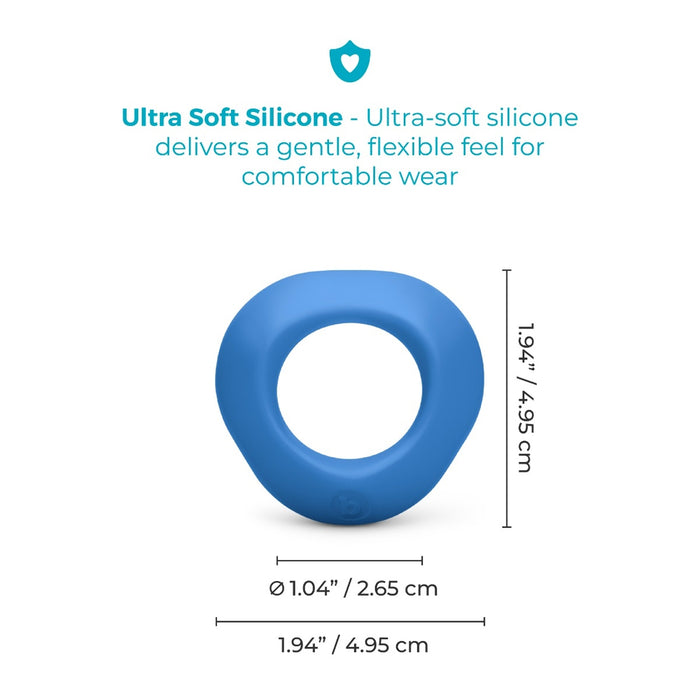 b-Vibe Flex Ring Delta Silicone C-Ring Blue